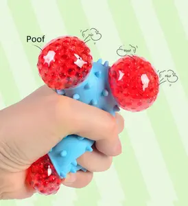 Spiky Mesh Grape Ball 4-Pack - Sensory Stress Relief Squeeze Toy for Kids & Adults, Durable Silicone Water Bead Ball for ADHD & Autism, Hand Therapy Fidget for Anxiety Relief, Colorful Party Favors & Classroom Prizes, Anti-Stress Squishy Ball