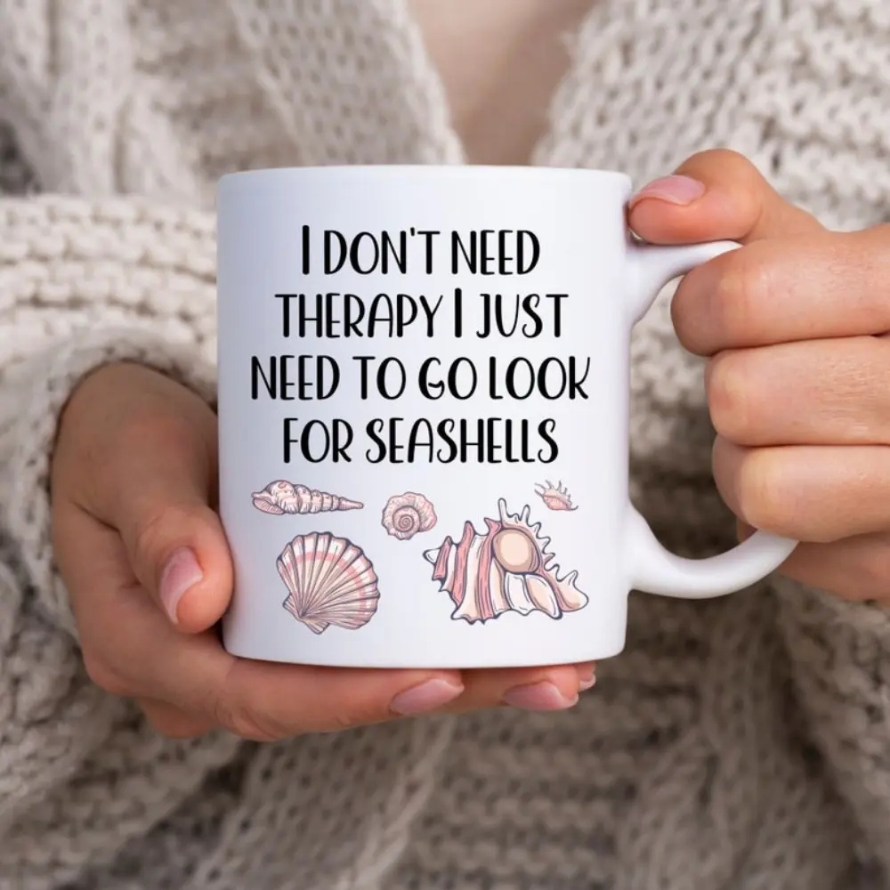[Beach Lover Seashell Decor] Seashell Collector Gift, Seashell Mug, Gift for Beach Lover, Beach Comber, Shell Collector, Seashell Decor, Seashell Gifts, Seashell Lovers