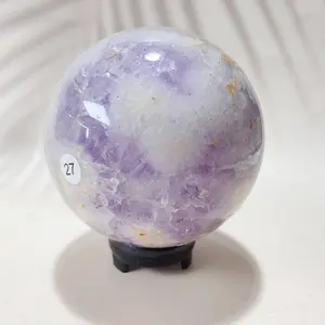 Pink Amethyst Sphere Reiki Crystal Healing Energy Office Home Decoration Arts And Crafts