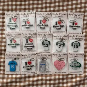 Acrylic Keychain | Rugby Inspired | Bookish Gift | Bag Charm | Kindle Accessory