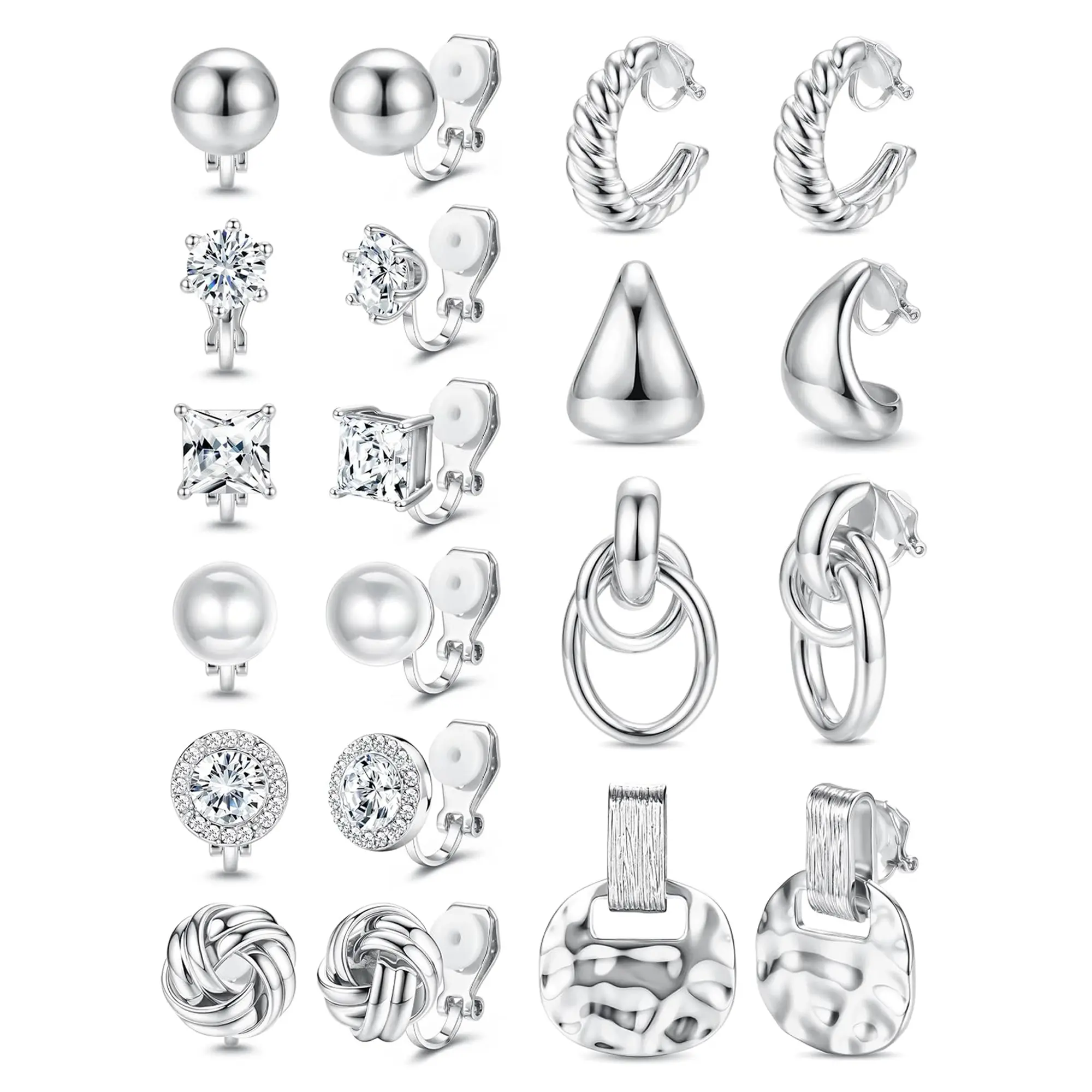 10Pairs-Silver Plated