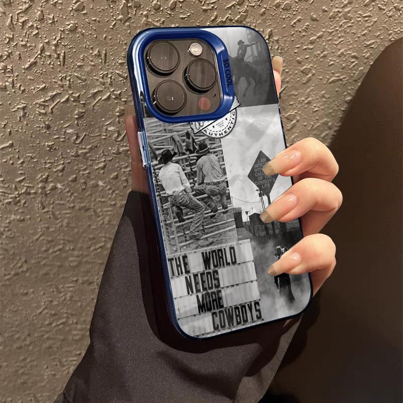 Case for iPhone 16 E Pro Max 15 Plus 14 13 12 11 XS XR Rodeo Revival Matte Shockproof Anti-Scratch Stylish Smartphone Cover