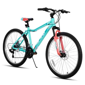 Hiland 26 Inch Womens Mountain Bike, with Step-Through Frame, 21 Speeds, Suspension Fork MTB, Bicycle for Women Men Adult