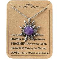 Amethyst-Rolo Chain-Card