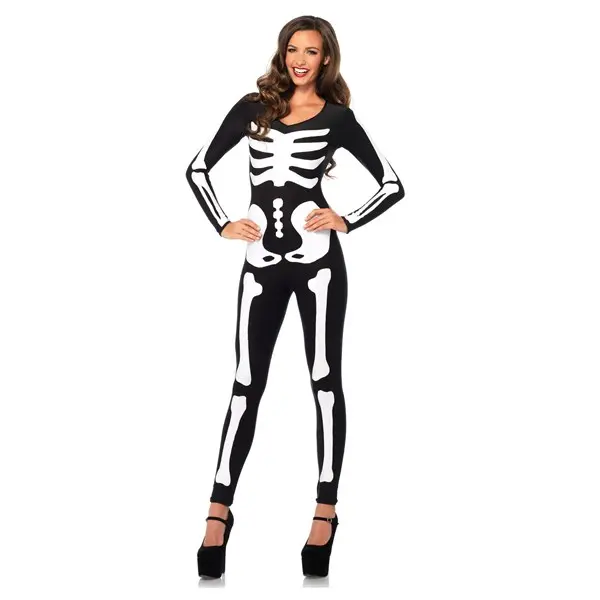 Womens Glow In the Dark Skeleton Catsuit