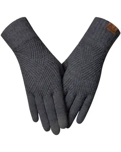 Winter Gloves for Women Touch Screen Elastic Thermal Knit Lining Warm Gloves for Cold Weather touchscreen finger