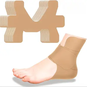 Ankle braces for women and men, ankle joint muscle protection pads, ankle joint support |   Adjustable compression wrap band, with elastic breathable pre-cut band design, suitable for sports and fitness - available in blue, black, light beige, and pink |
