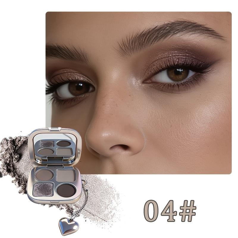 4-Color Shifting Eyeshadow & Blush Palette - Buildable Shimmer Highlighter with Blue, Purple, Red & Gold - Perfect for Winter Galas, Valentine’s Dates & Gift Giving！