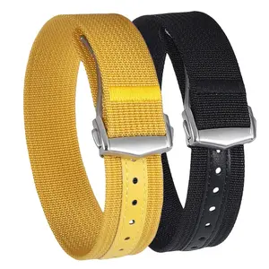Folding Buckle Nylon Watch Band Canvas Watch Straps Bracelet Wristbelt 20mm 22mm Universal Sport Waterproof Watchband for Omega