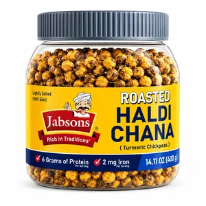 Jabsons Roasted Haldi Chana Turmeric Chickpeas High Protein Crunchy Indian Snack 400g
