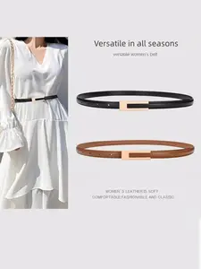 Women's Simple Versatile Waist Belt, Slim Fit for Dresses Shirts Suits Pants, Elegant Thin Design, Perfect Gift Idea
