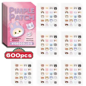 600pcs Invisible Pimple Stickers, Blemish Patches, Transparent Facial Care Strips, Non-Clogging, Gentle & Non-Irritating, Easy Application & Removal