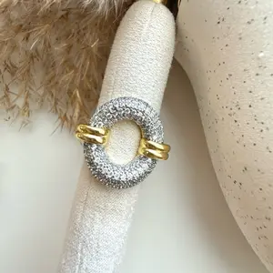 Two tones Adjustable Ring