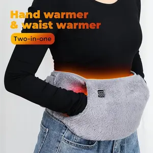 Women 3-in-1 Heating Waist Belt - Soothes Period Cramps, Back Pain & Warms Hands, USB Powered, 3 Heat Settings, Unisex Design for Home & Office Use