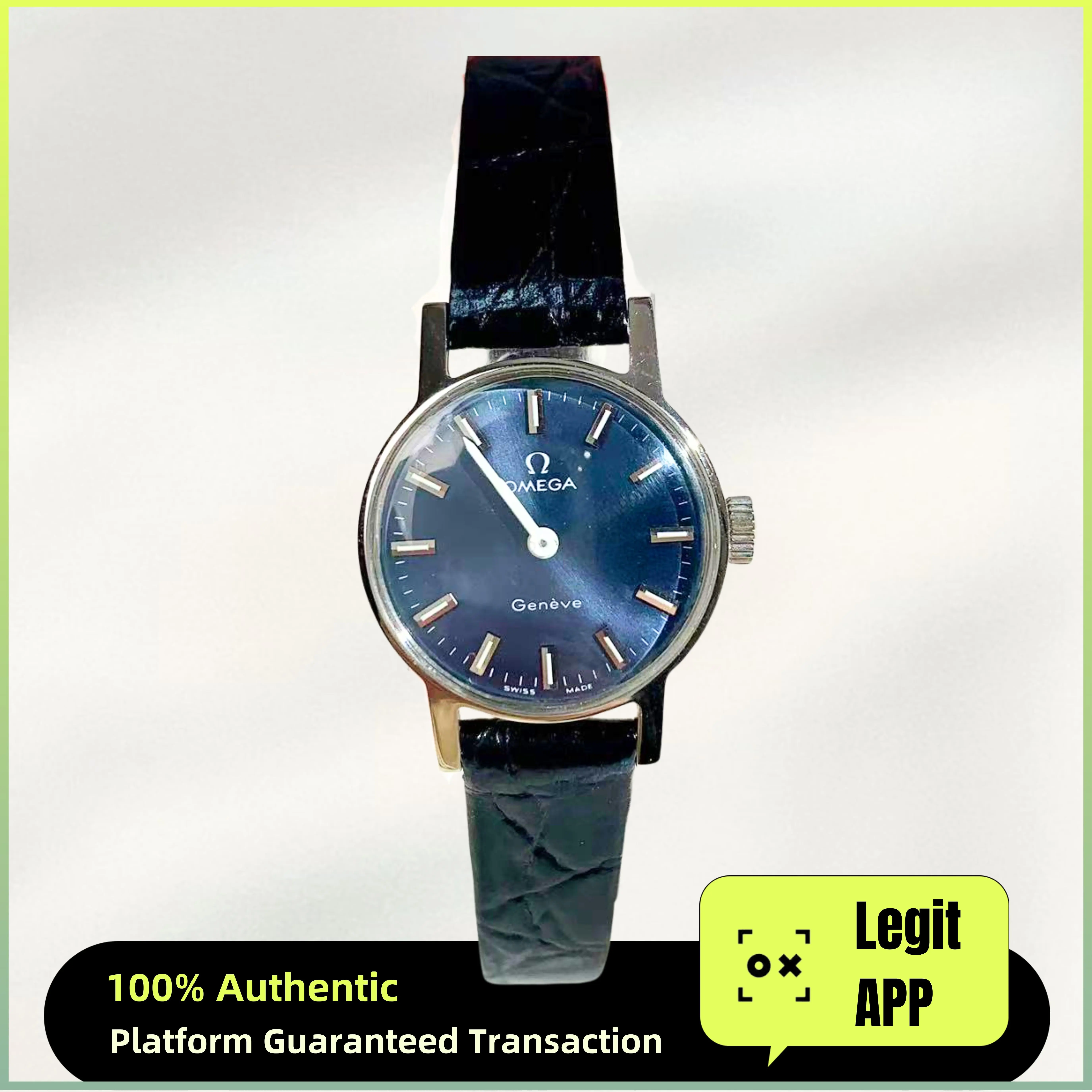 Omega Vintage 21.5mm Manual Wind - Custom Blue Dial Stainless Steel Ladies Watch 21050853