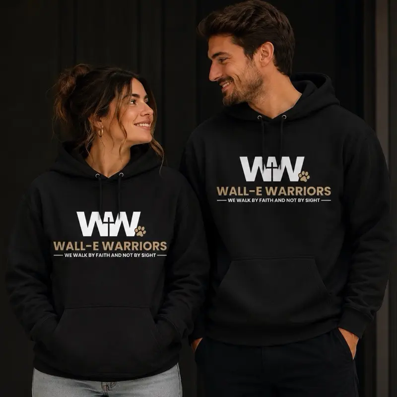 Black Wall-E Warrior Unisex Hoodie