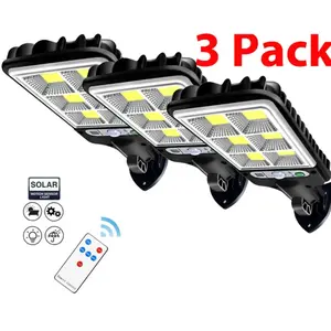 3PCS Outdoor Solar Wall Light LED Motion Sensor Bright Flood Street Lamp 3 Modes