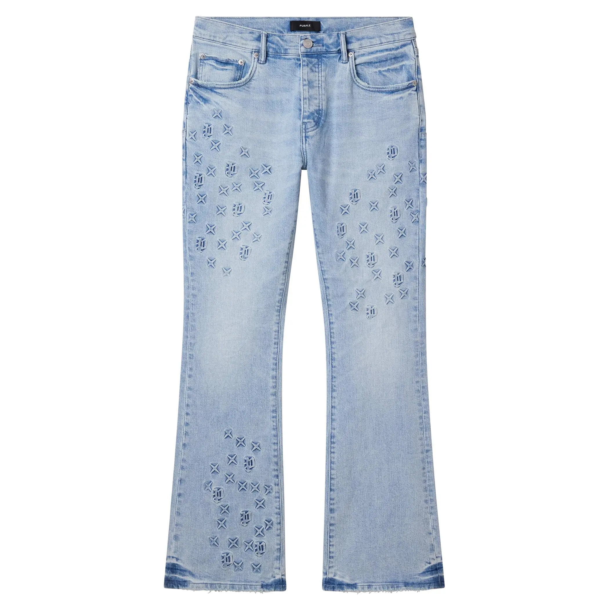 Purple Brand P004 Monogram Embossed Jean