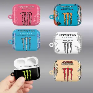 Monster Energy Drink AirPods Case, Trendy Airpods Case for all Airpods Gen 1 2 3 4 & Pro 1, 2, 3 Aesthetic Air Pods Case Cover Protective