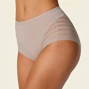 MUSE Theory Invisible High Waisted Tummy Control Shapewear Stripe Undetectable Flat Leg Lace Ladies Underwear Panties For Women Theory