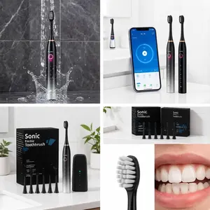 FUPAI Sonic Electric Toothbrush – IPX8 Waterproof, 5 Modes, Rechargeable with 6 Brush Heads o cordless bald head razor in 1 shaver 2-in-1 body woman Hair Clipper Kit mini portable razor
