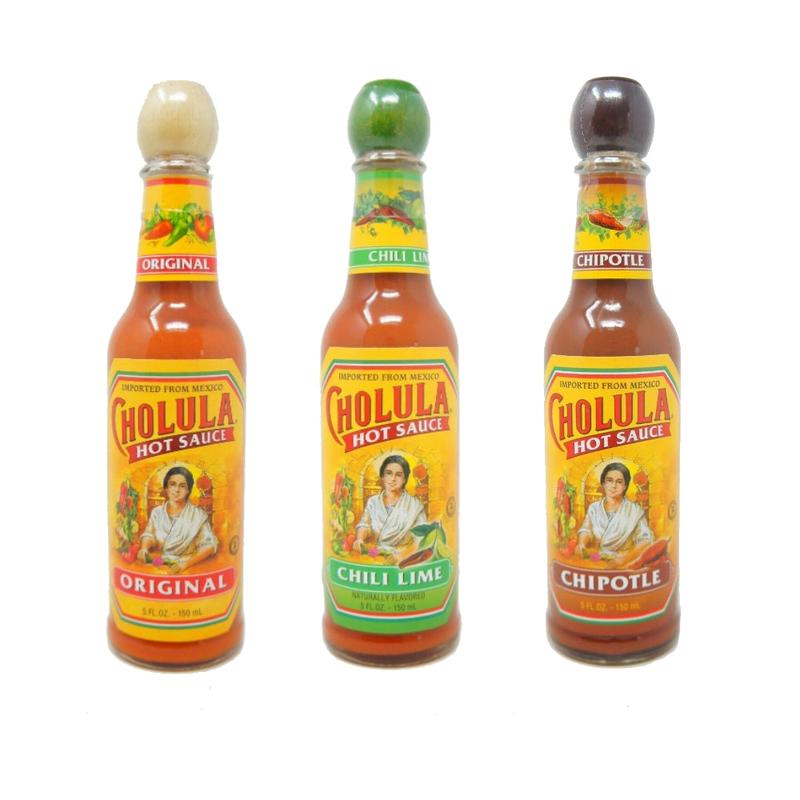 Cholula Hot Sauce – Original, Chili Lime & Chipotle, 5 fl oz Bottles, Authentic Mexican Flavor