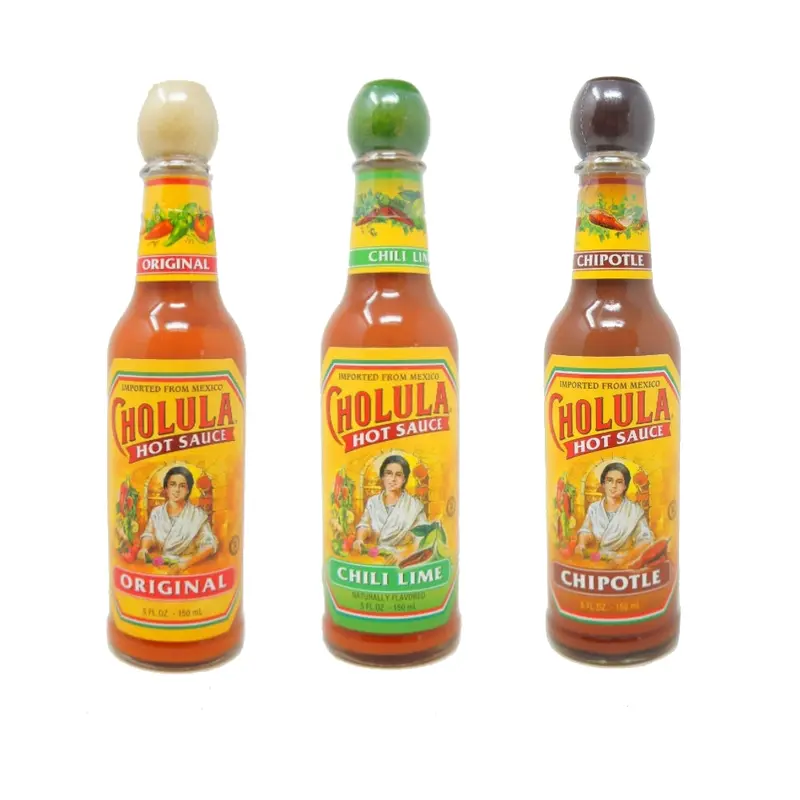 Cholula Hot Sauce – Original, Chili Lime & Chipotle, 5 fl oz Bottles, Authentic Mexican Flavor