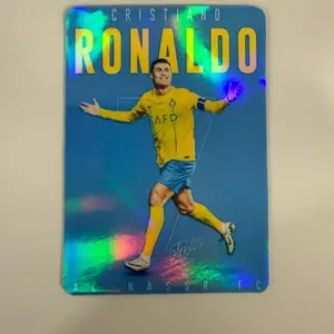HOLO Ronaldo Soccer Card - Amazing Shiny Double-Sided Glossy Design with Sleeve Included High-Quality Materials