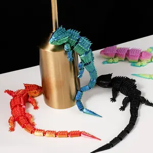 3D Printed Lizard Toys with Movable Joints, Realistic Animal Model Figurines for Kids, 6/9 Pack Random Color, Educational Toy