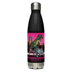 Robot Dinosaurs Invade Dallas Stainless Steel Water Bottle