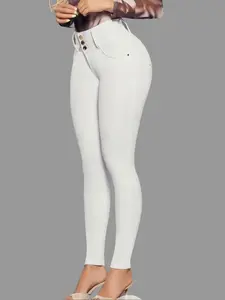 COLOMBIAN OFORI WOMAN'S JEANS BUTT LIFTER WITH THREE BUTTONS