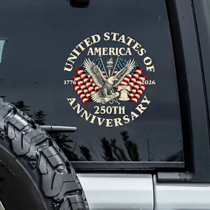 America 250th Patriotic Car Window Decal Sticker, 250 Years of Freedom 4th Of July Car Decal Accessories