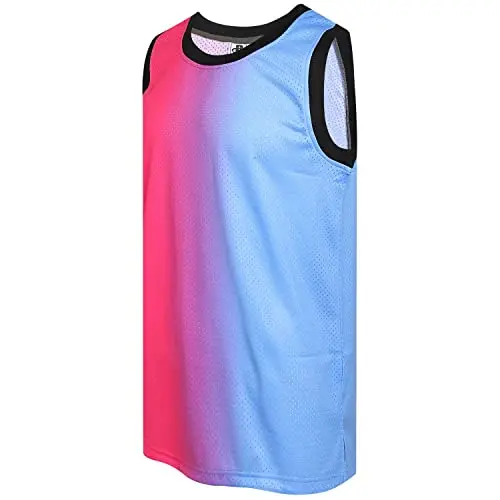 Hot Pink light Blue Gradient Jersey