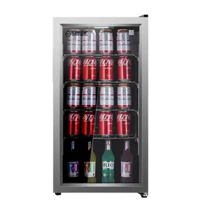 360 Stand 3.17 cu.ft. Freestanding Black Beverage Refrigerator - Single Temperature Zone, LED Lighting, Compact, Ideal for Chilling Beverages, Chill Beverages