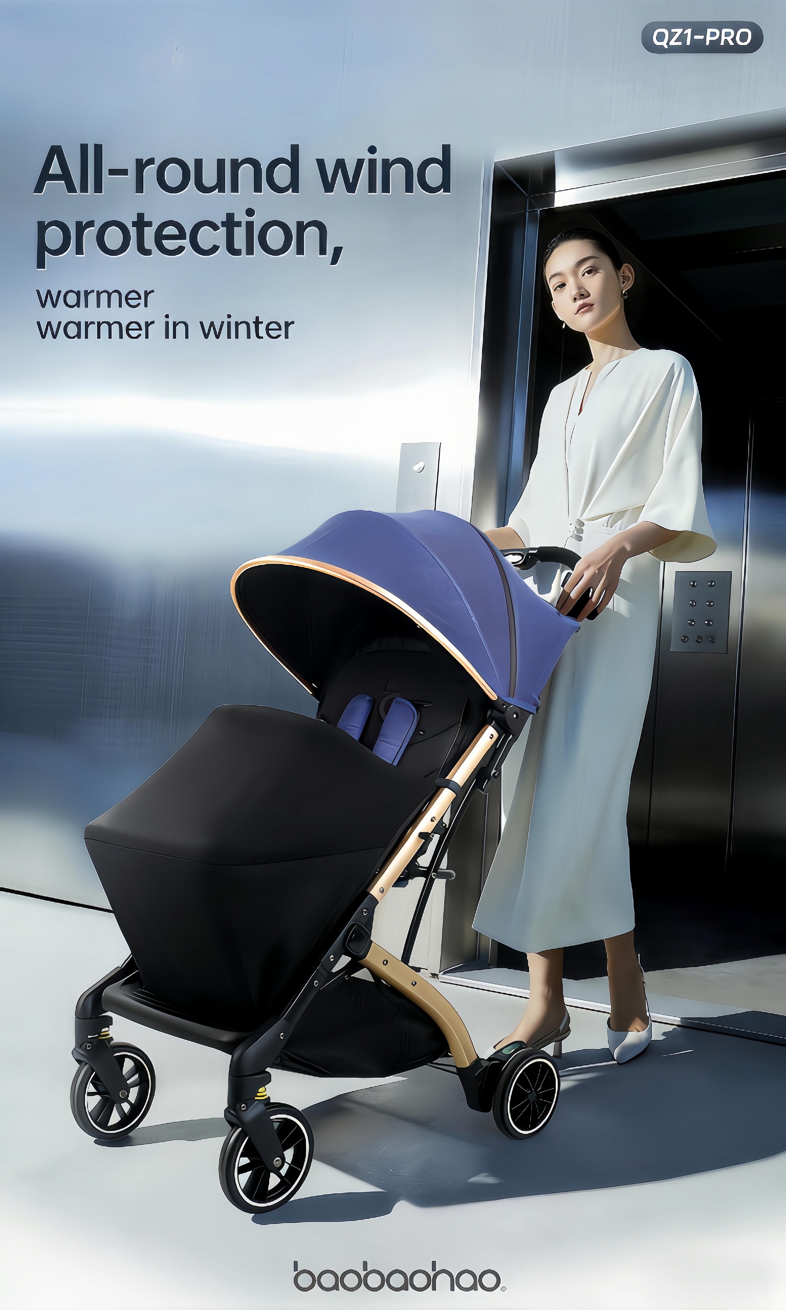 Baobaohao QZ1-Baby Stroller – Wider Cabin for Easy Outings, Seats & Lays Flat, Full Wind Protection, Breathable Mesh for Summer, Lightweight & Foldable, Suitable for Newborns to Age 3 Baobaohao QZ1-Baby Stroller – Wider Cabin for Easy Outings, Seats & Lays Flat, Full Wind Protection, Breathable Mesh for Summer, Lightweight & Foldable, Suitable for Newborns to Age 3