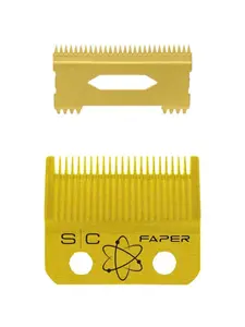 StyleCraft Fixed Gold Titanium Faper Clipper Blade with Moving Slim Deep Cutter Set