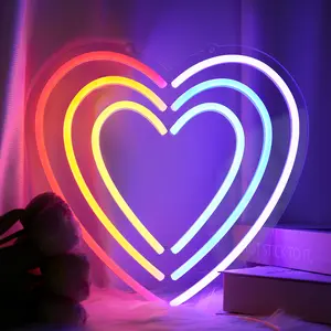 Rainbow Heart neon sign