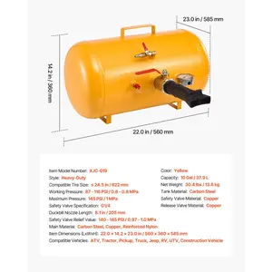 VEVOR Air Tire Bead Seater, 10 Gal/ 37.9 L, Heavy Duty Tire Bead Blaster Tool, 87-116 PSI Operating Pressure, Air Trigger Seating Inflator for ATV, Tractor, Pickup, Truck, Jeep, RV, UTV, Yellow