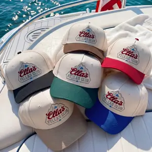 [Hat Collab] Ella’s Fellas Club Coors Light Inspired Embroidered Trucker Hat, Beer Style Two Tone Snapback Cap, Funny Lake Day Boat Hat, Vintage Summer Party Baseball Cap, Gift For Men Women