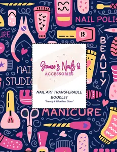 Jamie's Nail & Accessories Nail Art Transferable Booklet - Easy-to-Use Design for Stunning Nail Art Manicure
