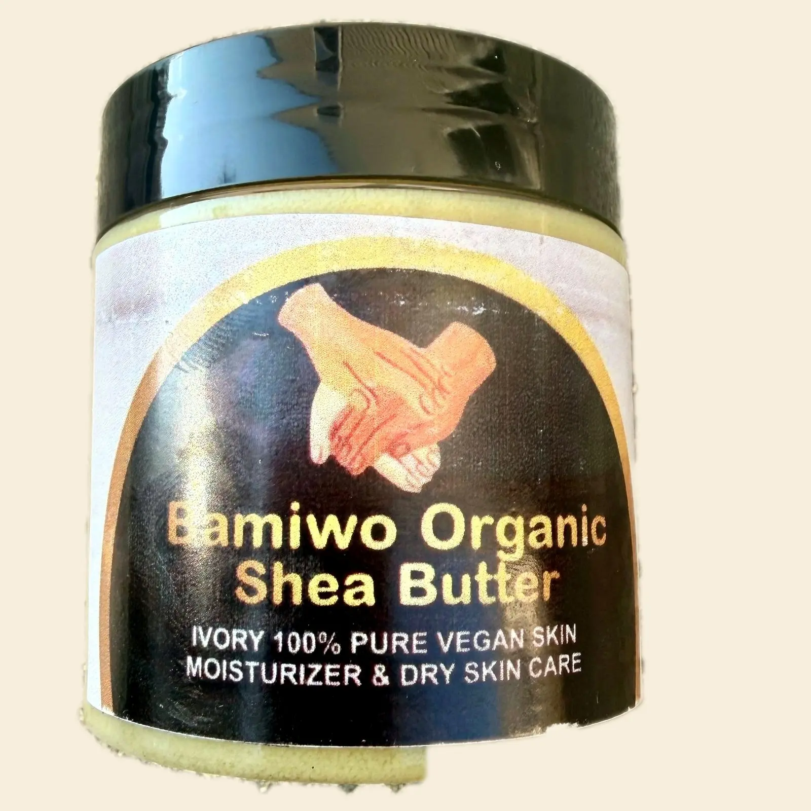 Bamiwo Original Shea Butter 4oz Jar - 100% Pure Unrefined Vegan Body Moisturizer for Dry, Cracked Skin & Hair