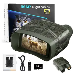 4K Night Vision Goggles, 1 Box 3 in 1 Large Screen Binoculars, USB Rechargeable Lithium Battery Field Observation Goggles for Outdoor Camping