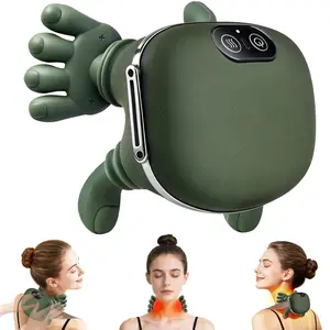Professional 6D Neck Shoulder Heating Massage Gun, USB Rechargeable Electric Massager, Deep Kneading & Muscle Relaxer, Portable Pain Relief