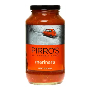 PIRRO's Marinara Sauce - All Natural Sauce for Pasta, Tomato, Flavor, and Sambal - 24 OZ (680g)