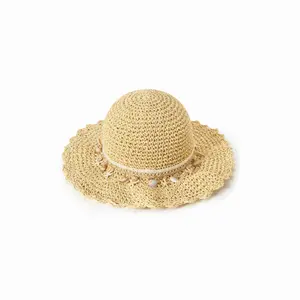 Cider STARFISH & SHELL DECOR WOVEN HAT