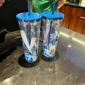 US Starbucks travel of universal CA  park cup venti cold cup 710ml blue color