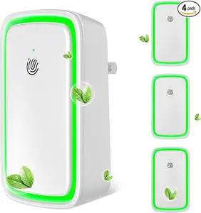 2/4 PCS Plug-in air purifiers kit, suitable for household negative ion air purifiers with night lighting function, quiet type air purifiers suitable for bedrooms, offices and kitchens, portable air purifiers, and deodorizers.