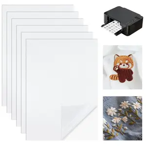 6PCS 8.2"x11.4" Wash Away Embroidery Stabilizer – Self Adhesive & Printable, Water Soluble Paper for Hand and Machine Use