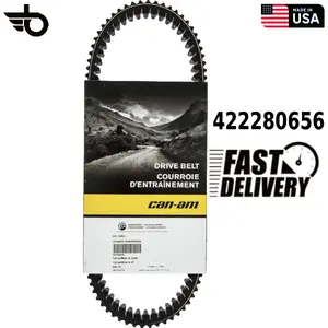 Can-Am Premium High-Performance Drive Belt 422280656 is a heavy-duty CVT belt compatible with Maverick Trail, Trail Sport, Defender, HD8, HD10, and Defender Max. OEM-quality design ensures durability, smooth power transfer, and reliable for off-road
