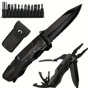 16-in-1 Multifunctional Folding Knife, Integrating Saw, Pliers, Screwdriver And Bottle Opener. You Don't Have To Worry About Various Small Troubles When Camping, Traveling, Repairing And Outdoor Adventures.Outdoor Mens Christmas